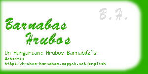 barnabas hrubos business card